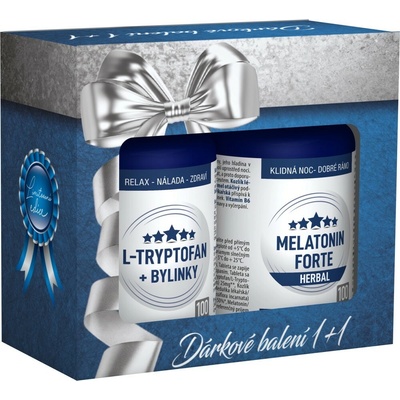 Clinical L-Tryptofán + bylinky 100 kapsúl + Melatonín Forte Herbal 100 tabliet