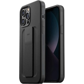 Uniq Heldro Mount Case - хибриден удароустойчив кейс с лента за ръка за iPhone 13 Pro Max (черен)