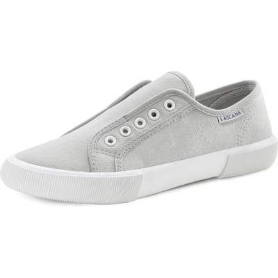LASCANA Спортни обувки Slip On сиво, размер 44