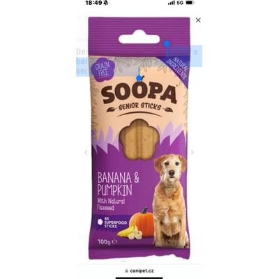 Soopa Senior s banánem dýní a lněným semínkem 100 g