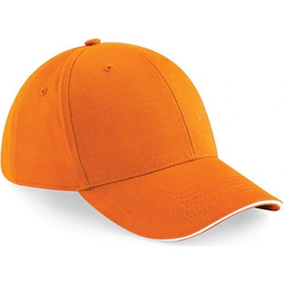 Beechfield 6 panelová Athleisure Orange/White