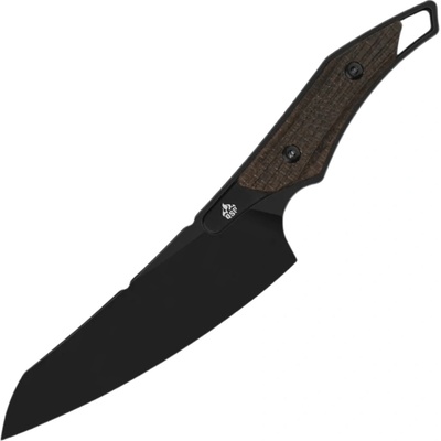 QSP Knife T-Cook Nitro V, black, Glow-in-the-Dark Brown Micarta QS172-C2