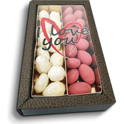SABLIO Mandle v čokoládě I Love you srdce 2 x 80 g
