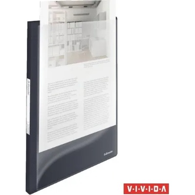 ESSELTE Папка за презентации, 40 джоба, A4, панорамна, ESSELTE "Vivida", черна 624012 (624012)