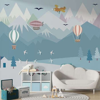 Art gift Детски фототапет - Самолетчета и балони