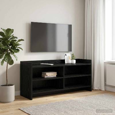 vidaXL ТВ шкаф 100 x 33 x 47 см Черен дъб Инженерна дървесина (8011220)