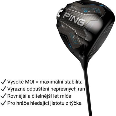 Ping G440 MAX Driver pravé ALTA CB Blue 50 10.5° Stiff