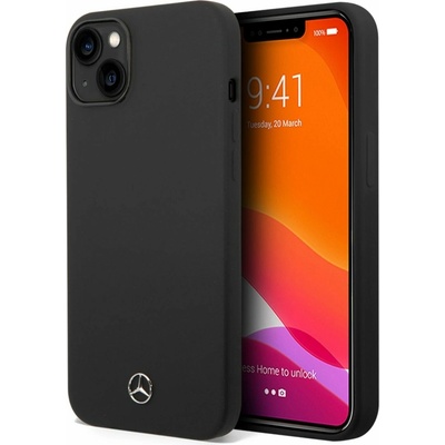 Mercedes gumené Apple iPhone 14 Pro MEHCP14LSILBK čierne