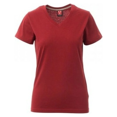 MALFINI Tričko V-NECK Lady krátky rukáv dámske Bordová