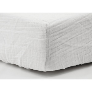 Little band Муселинов чаршаф с ластик Little Band - 60x120 cm, 2 броя, бял/сив (LTB413534) - baby