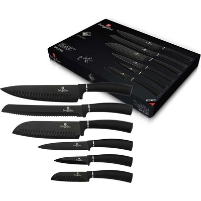 Berlingerhaus Black Silver Collection BH 2383 Sada kuchynských nožov v kazete 6 dielna