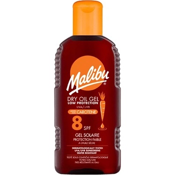 Malibu Dry Oil Gel With Carotene гел-олио за загар spf 8 унисекс 200 мл