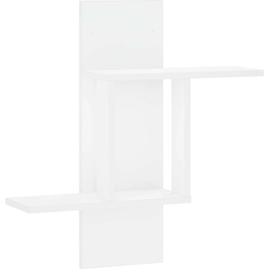 vidaXL Стенен рафт Бяло 59 x 17 x 63 см Инженерна дървесина (8015088)