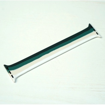 JC Силиконова каишка за Apple Watch 42мм, 44мм, 45мм, 46мм, Ultra 49мм - JC Design Silicone SoloLoop Band (бял-зелен)