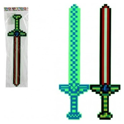 Minecraft Meč svítící plast 55cm na baterie se zvukem se světlem 2 barvy v sáčku