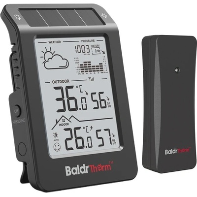 BALDRTHERM B0596WT2H2P-V1 Solární meteorologická stanice (černá)
