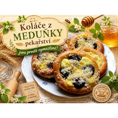 Meduňka pekařství perníkářství Koláč kulatý mák mandle 80 g