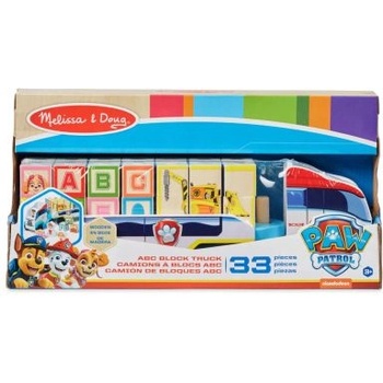 Melissa & Doug Дървен камион с кубчета с азбуката - Melissa & Doug (33272)