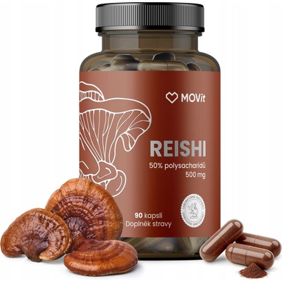 MOVit Reishi 50% polysacharidů 500 mg 90 kapslí