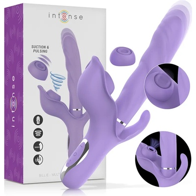 Intense Billie Multifunction Rechargeable Suction & Pulsing Purple