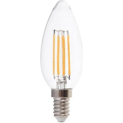 V-TAC LED filament sviečka E14 4W, Teplá biela 2500 3000K