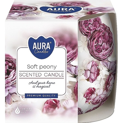 Ароматна свещ Bispol Aura - Peony, 100 g (sn71s-62)