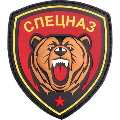 Patch Specnaz Bear 3D - červený