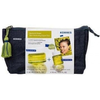 Image 1 of KORRES Промо сет крем за лице мазна кожа + серум, Korres Santorini Grape Skin-Perfecting Expert Duo Poreless Skin Cream 40 ml + Gift Velvet Skin Drink 15 ml