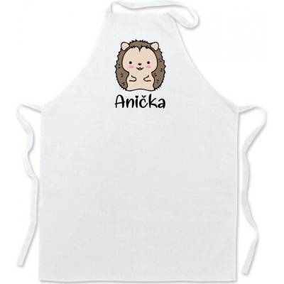 Povidlo.cz Zástěra Ježeček Bílá