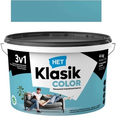 Het Klasik Color malířská barva, 0477 modrý karibik, 7+1 kg