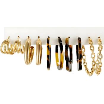 HARAHU Комплект обеци na-27518 - Кафяв kp27518 (na-27518)