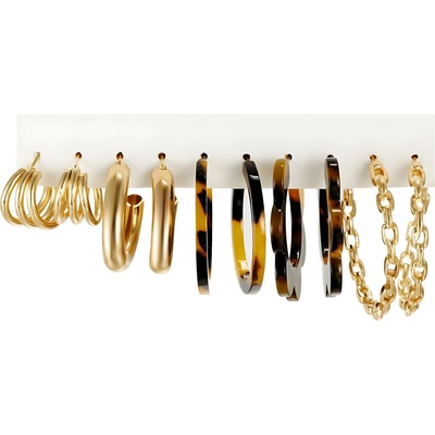 HARAHU Комплект обеци na-27518 - Кафяв kp27518 (na-27518)