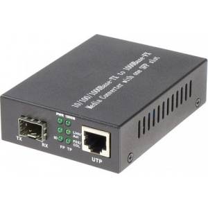 V-Store Медия Конвертор с 1 SFP и 1 RJ45, 10/100/1000 Mbps