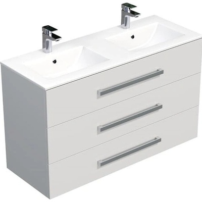 SAT Skříňka s umyvadlem Cube Way bílá lesk CUBE461203BIMOD