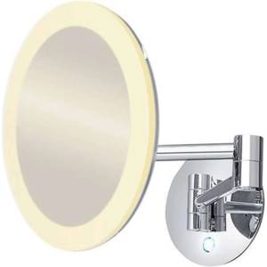 Nimco - Козметично огледало за монтаж на стена с LED осветление, хром ZK 20265P-26 (ZK 20265P-26)