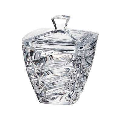 Bohemia Crystal s víčkem Facet 180 mm