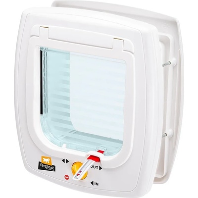 Ferplast Swing 7 - Вратичка за вграждане за кучета и котки с магнитна система за отваряне, 22, 5 x 10, 4 x h 25, 2 см. БЯЛА