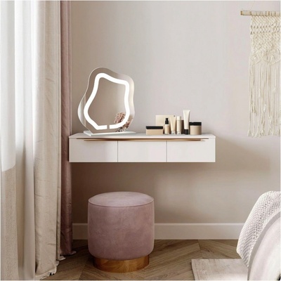 Alfaram Kozmetické zrkadlo s pieskovaným podsvietením - FLOW LED PETITE 44x50