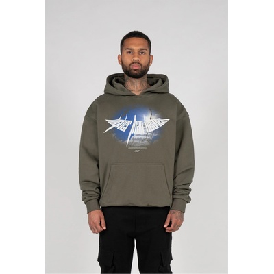 Urban Classics Суичър HIGHER THAN HEAVEN V. 4 Ultra Heavy Hoody olive XXLUB-MJG11589-00176 - Бял, размер M