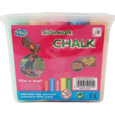 Тебешир джъмбо 15 бр. /5 цв. в кутия hk04-5015