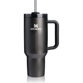 STANLEY Quencher H2. O Fluted Tumbler неръждаема термочаша със сламка голям Black PVD 1180ml