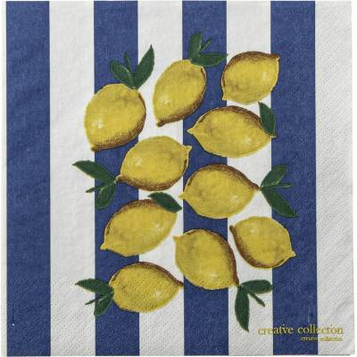 Bloomingville Papierové obrúsky v súprave 20 ks 33x33 cm Limone