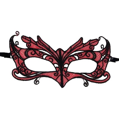 Queen lingerie Маска queen lingerie - lace mask with red details
