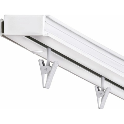 KLIK Záclonová kolejnice jednořadá, 240 cm, PVC, bílá