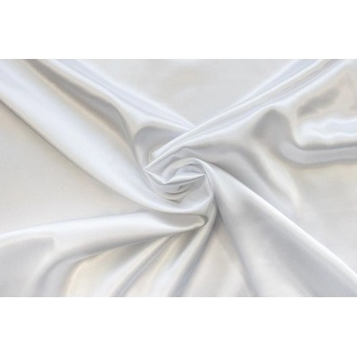 Saten BÍLÝ Pes/El - metrový textil