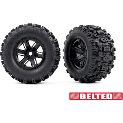Traxxas kolo 4.3/5.7" disk X-Maxx černý pneu Sledgehammer pár