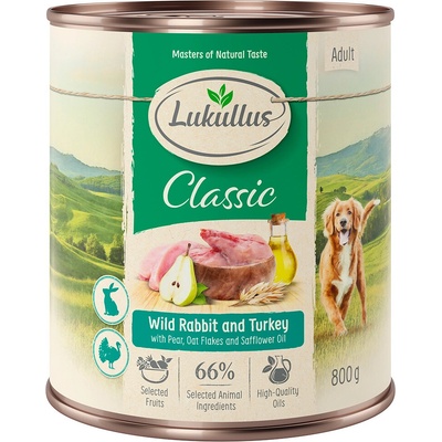 Lukullus divoký králík & krůta 6 x 800 g