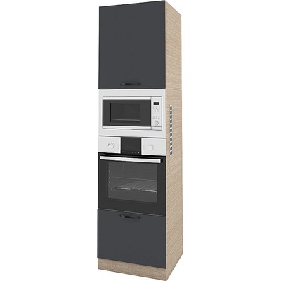 ИРИМ Колонен кухненски шкаф Сити МФ-Карбон мат-11-48 60 см