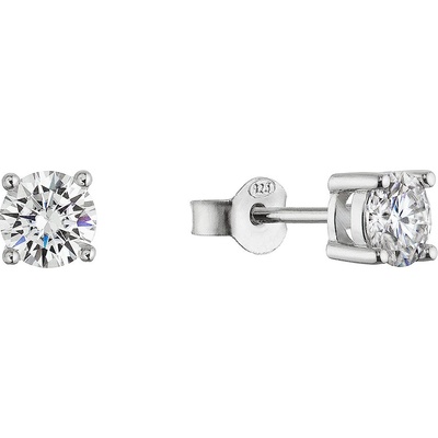 Evolution Group Stříbrné náušnice ELEN 11M00007 moissanite