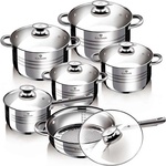 BLAUMANN Berlinger Haus Blaumann BL-1031 Комплект съдове за готвене Gourmet Line, индукция, 12 части (BL-3896)